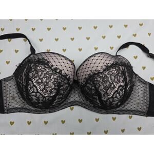Victorias Secret Black VERY SEXY 36D DREAM ANGELS DEMI Balconette Bra
